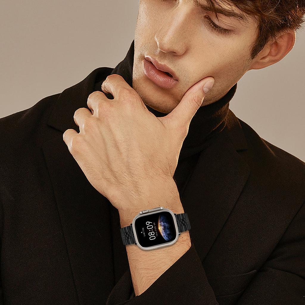 Metal Watch Band for Apple Watch Series 10 9 8 7 SE 6 5 4 3 2 1 42mm 41mm 40mm 38mm Replacement Strap with Butterfly Clasp