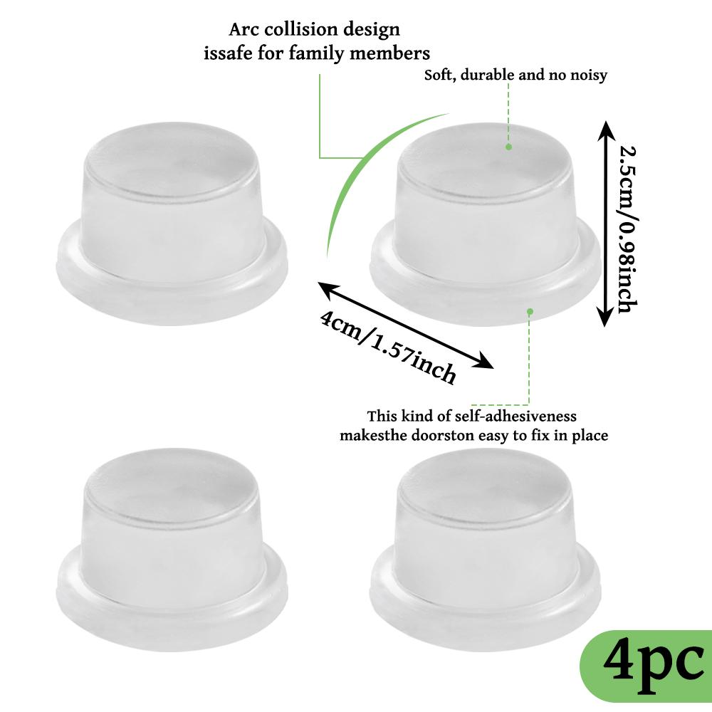 Door Stopper Silicone Handle Bumpers Self Adhesive Mute Anti-Shock Protection Porte Pad Home Improvement Wall Protector Pad