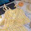 Thin Girls Kids Sling Shorts Set Bow Waistcoat Skirts Fashion Vest Skirt  Summer