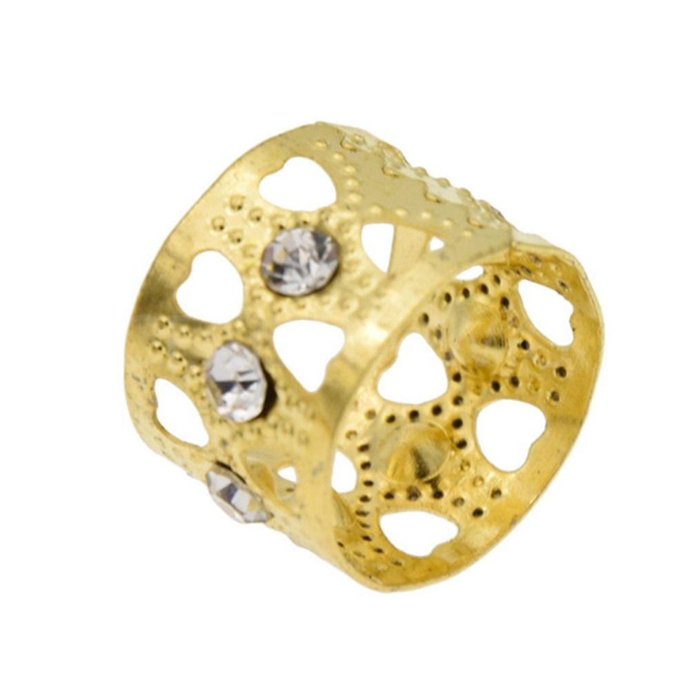 10Pcs Metal Cuff Clips Dreadlock Hair Rings Gold and Silver Braids Hair Beads  for Women Girls