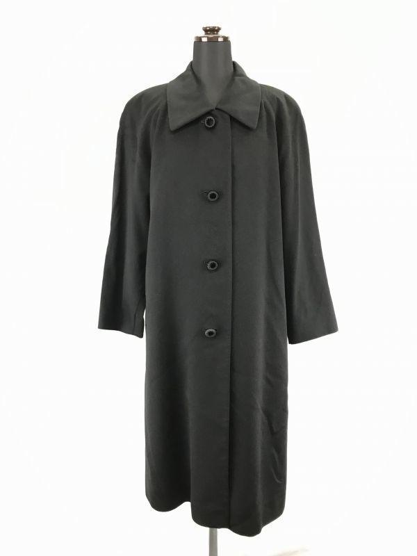

YELL MIWA/Cashmere Long Coat/Outerwear/M/Black/Plain/Simple Design(USED)