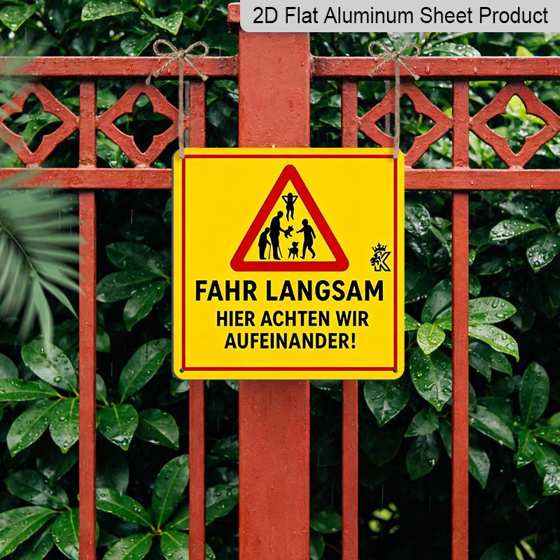 2D Flat -1pc, Vintage Metal Sign, Decorative Plaque and Ornament, Traffic Safety Sign, Street Warning Sign, Classic Retro Style Home Decor