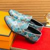 Fashion Trend New Designer Printing Pattern Loafers For Men Flats Walking Shoes Business Wedding Party Leather Shoes Dress Moccasins