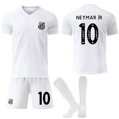 2526 Sezon Brazylijska Liga A Styl Nr. 10 Neymar Santos Nowa Koszulka Domowa Biała Koszulka Piłkarska
