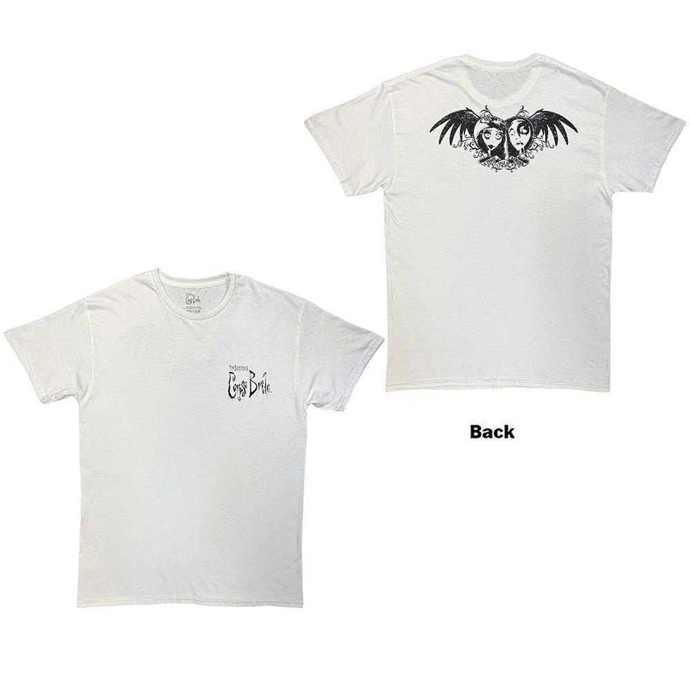 Corpse Bride T-Shirt: A Tragic Tale Of Romance (White) (Back Print) OFFICIAL NEW M
