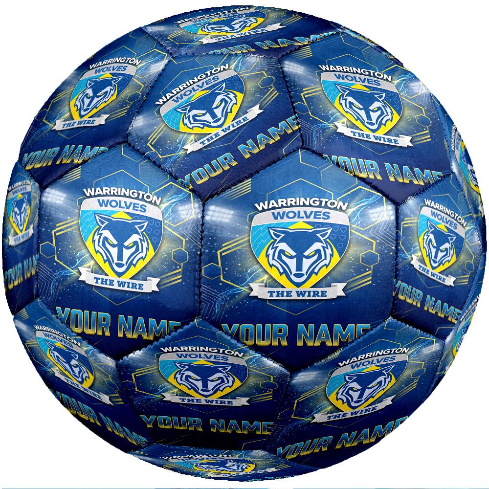 Warrington Wolves FC Fashion Size 5 Football Wearproof Non‑Slip Soccer Ball For Sports Training Entertainment Use
