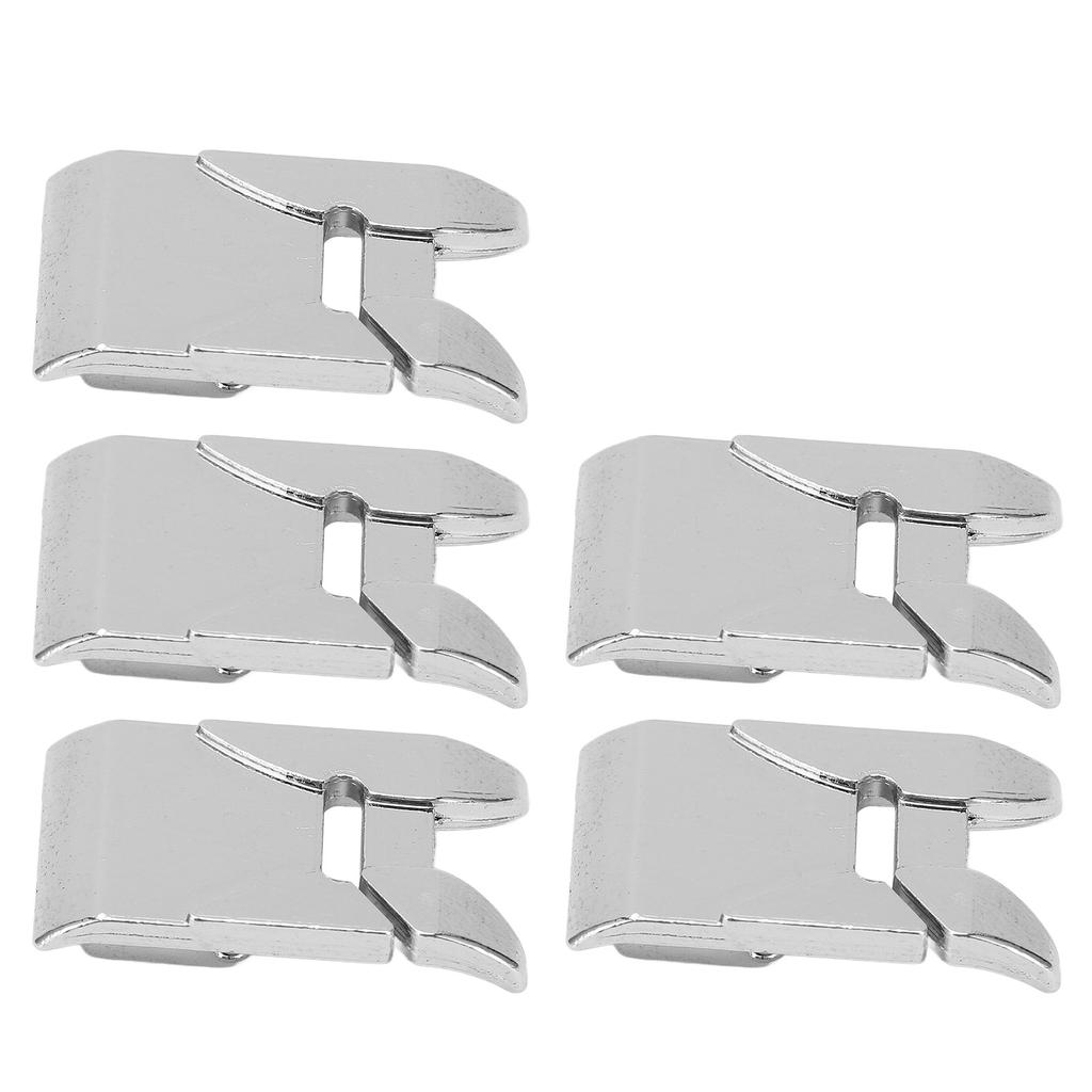 5 Stück Dichtstich Nähfuß Klare Sicht Reibungslose Verwendung Leichter Arbeitsbuchstoff Nähfuß für Haushaltsnähmaschine