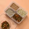 4 Compartments Fresh-keeping Box Storage Refrigerator Freezer Container Microwave Heating Plastic Box Food Grade PP Vegetable Fruit Sealed Box