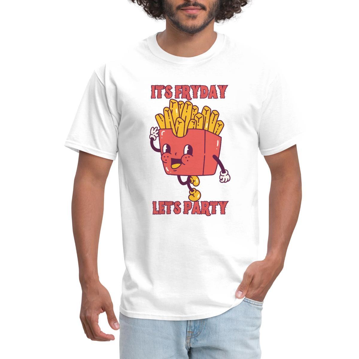 It s Fryday Let s Party Funny French Fries Men s T-Shirt S