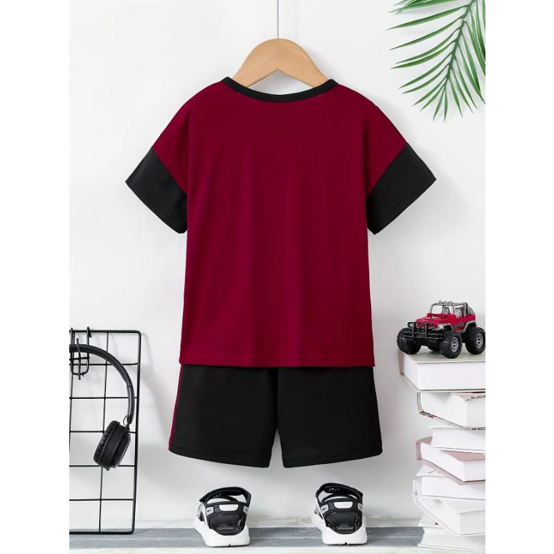 2025 Summer New Children's Set Casual 3D Printed Short-sleeved T-shirt and Shorts Set Comfortable Soft Lightweight Breathable Ch