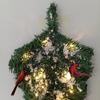 Christmas Teardrop Swag 20" Faux Pine Greenery Teardrop Wreath
