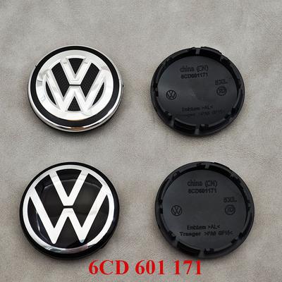 Hot 56mm Car Wheel Center Caps Black Suede Metal Keychain 14mm VW Key Sticker For Volkswagen Jetta Bora Polo Gran Lavida 6CD6011