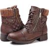 New Front Lace Up Medium Boots Women 2025 Solid Round Head Women Boots Outdoor Casual Comfortable Women Shoes Shoes for Women
