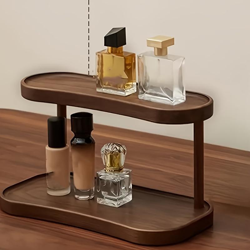 Bamboo Cup Holder 2-Tier Desktop Organizer for Coffee Tea Cups