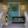 LED-beleuchtete Metall-Türklingel, Metall-Türklingel, praktischer Türklingel-Druckknopf für Zuhause