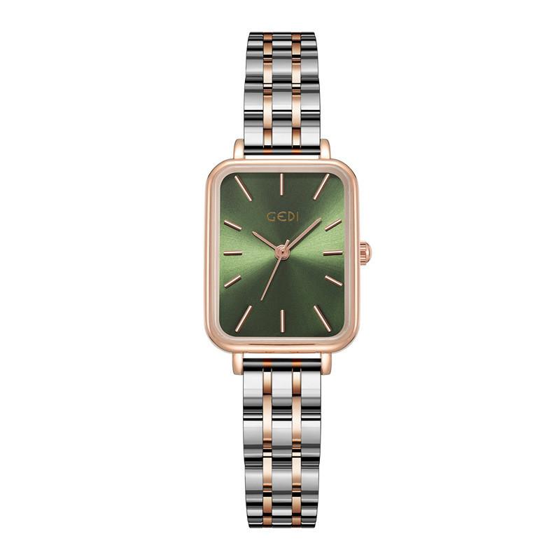 Gedi Ladies Minimalist Stainless Steel Quartz Watch With Waterproof Feature For Elegant Wear