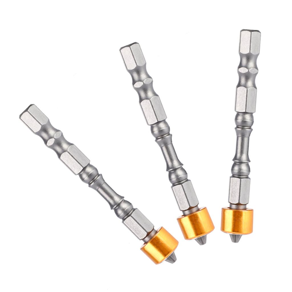 10Pcs 65mm PH2 Hex Shank Magnetic Anti Slip Screwdriver Bits Set for Plasterboard Drywall Screw