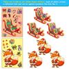 6 Pieces/set Christmas Face Changing Puzzle Stickers Children's DIY Puzzle Cartoon Stickers  Elk Face Changing Stickers