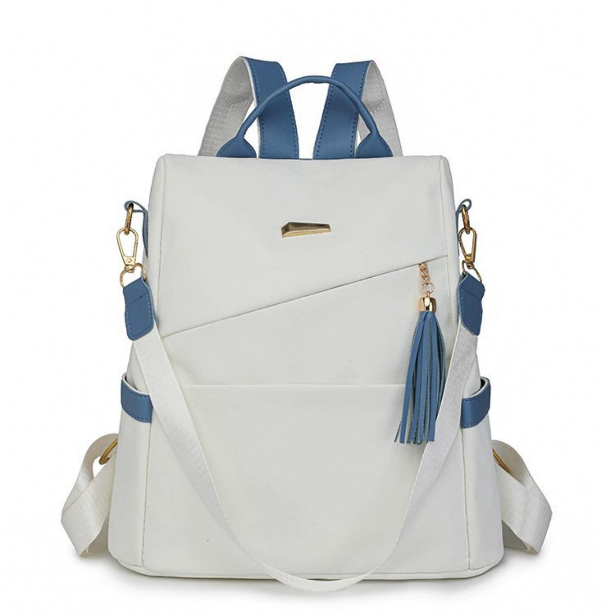 

Рюкзаки от кражи для мужчин и женщин, Дорожные сумки высокого класса, Модные контрастные цвета, Для улицы, Для поездок на работу, Для отдыха, Модные сумки для отдыха синий