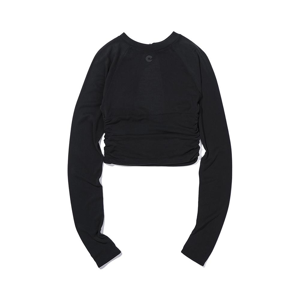 Extraordinary Shirring Longsleeve Charcoal S/Free