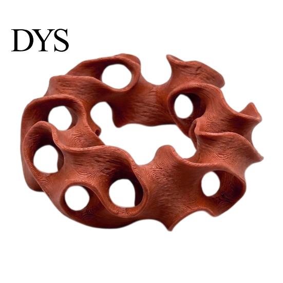 Stable Bottom Decoration for Aquarium 3D Printed Hideout Cave, Wavy Hollow Ring Fish Shrimp Shelter, Landscape Accessories Breeding Hiding Hole Decor,
