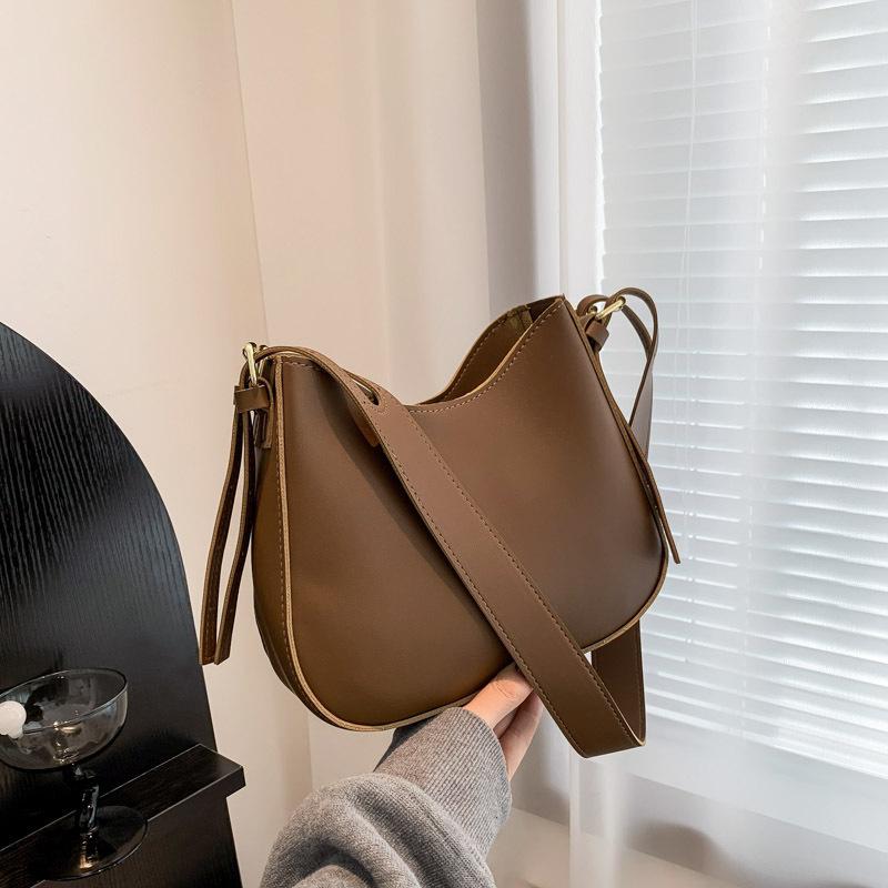 

Жіноча сумка Smile, зима 2024, нова модна модна корейська версія, модна сумка через плече, сумка під пахвами, проста сумка в стилі ретро коричневий