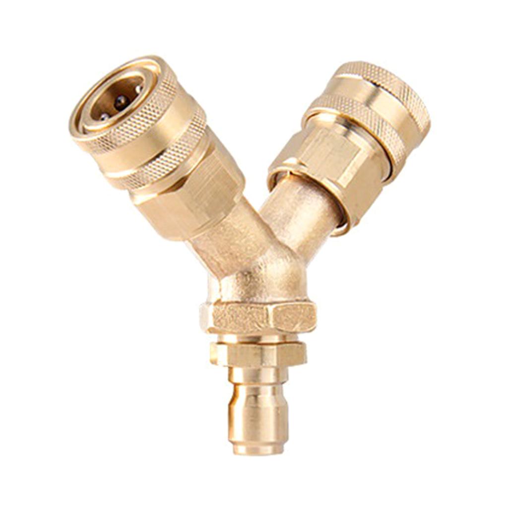 Garden Hose Quick Connection Triple Splitter Adapter 3/8in Water Hose Connectors Quick Release High Pressure Car Washer