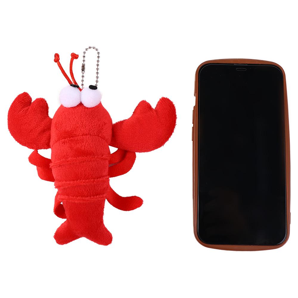 Red Lobster Stuffed Animal Pendant Prop Plush Toy Keychains Bag Pendant Stuffed Keychain Keyring