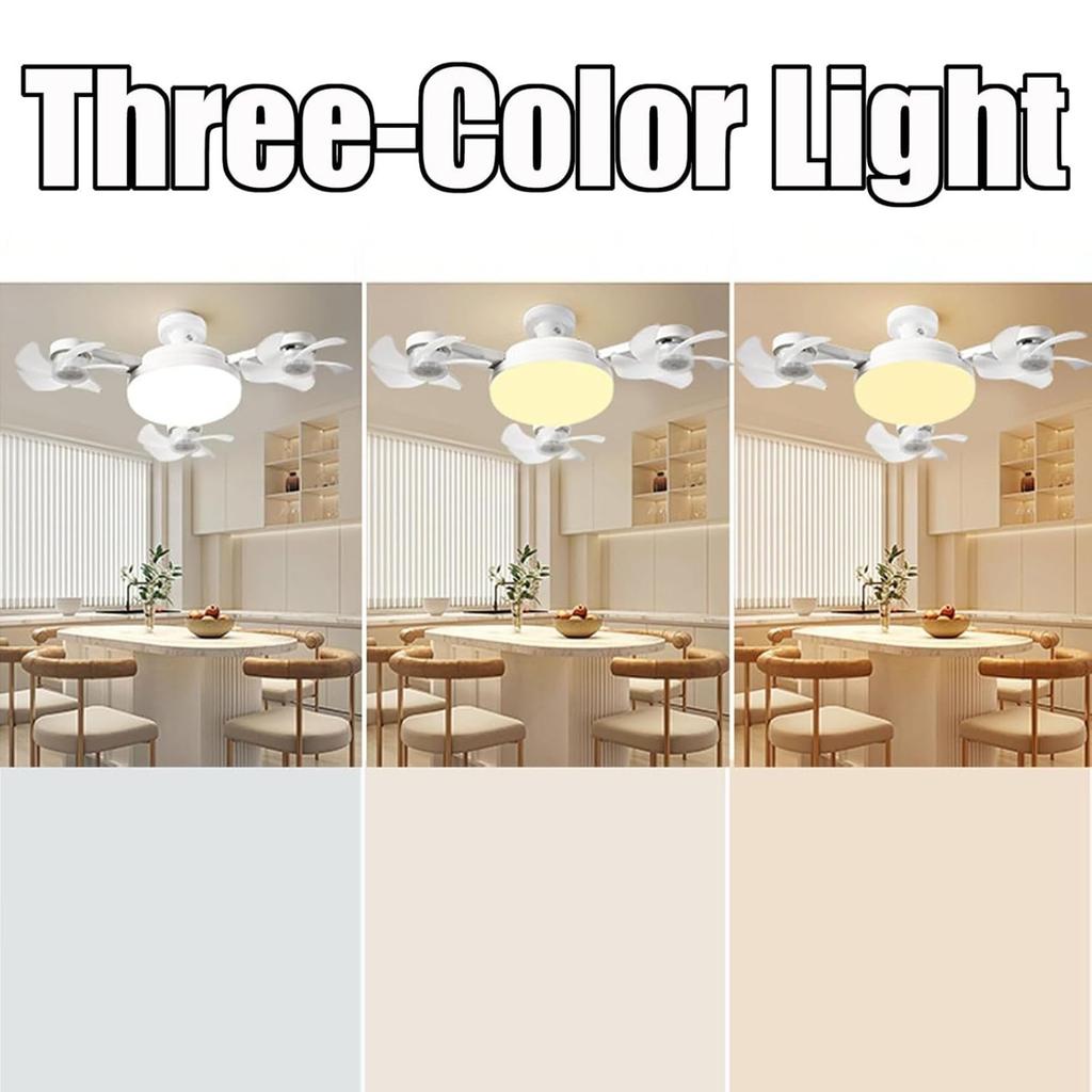 Neues Drohnen-Ventilatorlicht-2 In 1 Hängeventilator mit Fernbedienung, 3-stufig 4/3 Decken-Dimmbares LED-Licht für Schlafzimmer/Wohnzimmer