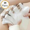 5/10/20 Pairs Women Cartoon Teddy Bear Patterned Ankle Socks Versatile Fashionable Creative Breathable Comfortable Casual Socks