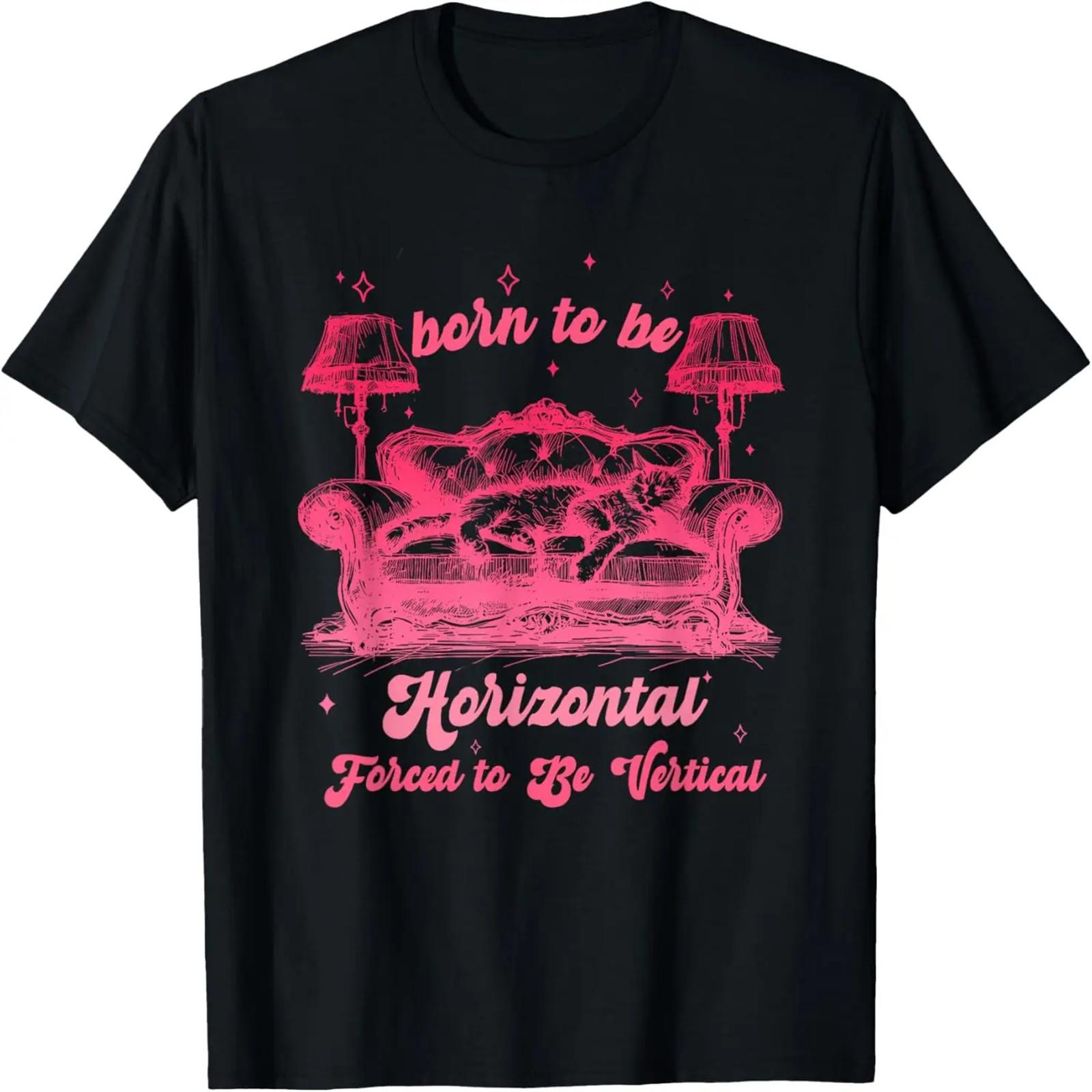 

Born To Be Horizontal Forced To Be Vertical Vintage T-Shirt XXXXXL чёрный