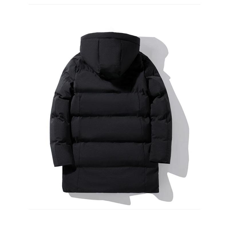 Men's Extra Large Mid-Length Cotton Jacket - Thick, Warm Winter Coat for Plus Size Teens