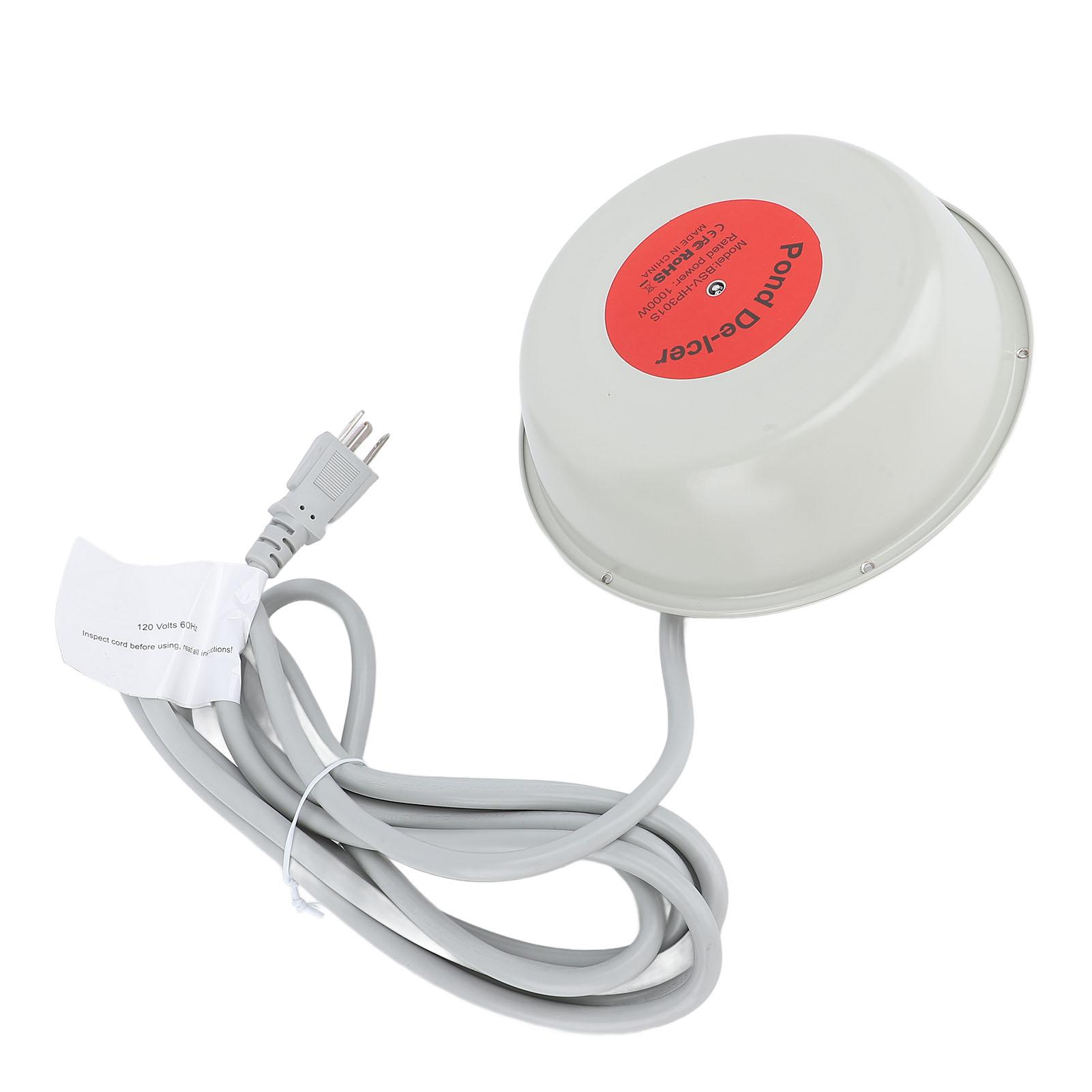 

1000W Bird Bath Hter Cast Aluminum Outdoor Pond De Icer for Livestock Poultry Birds Wildlife Winter Use Power Cord 9.8ft