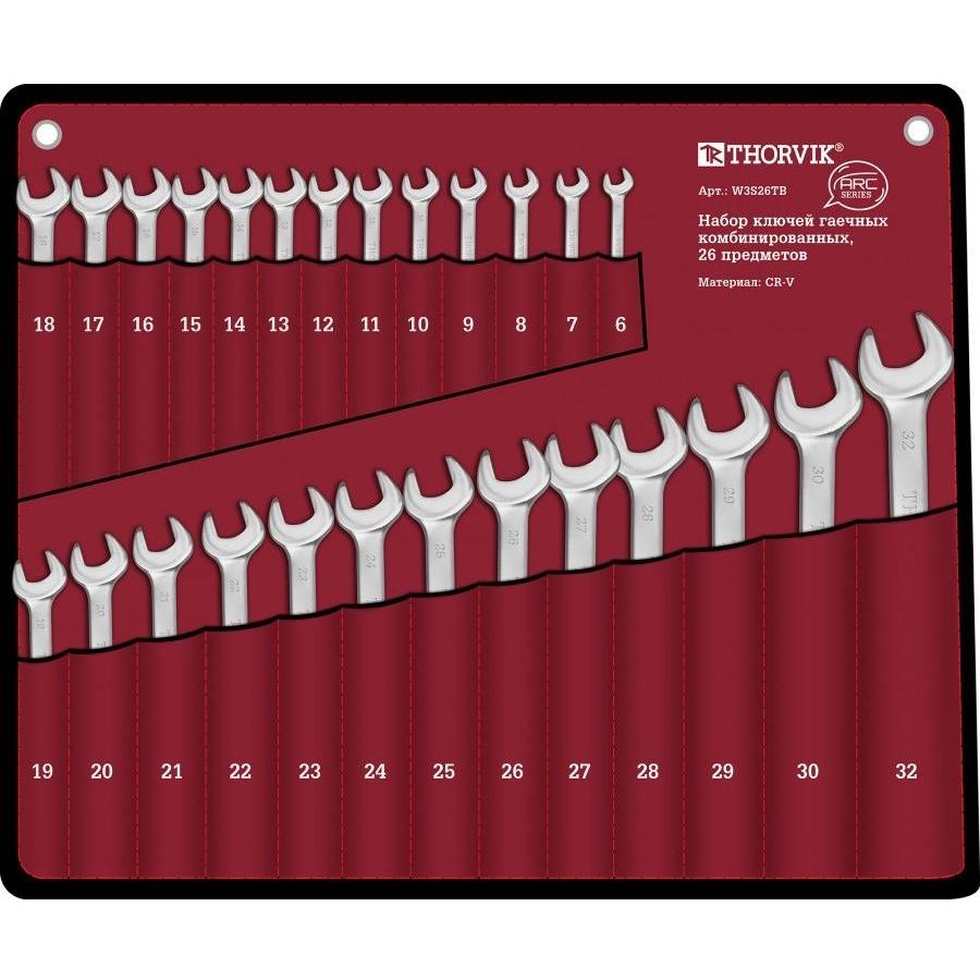 

Набор комбинированных ключей Thorvik W3s26tb