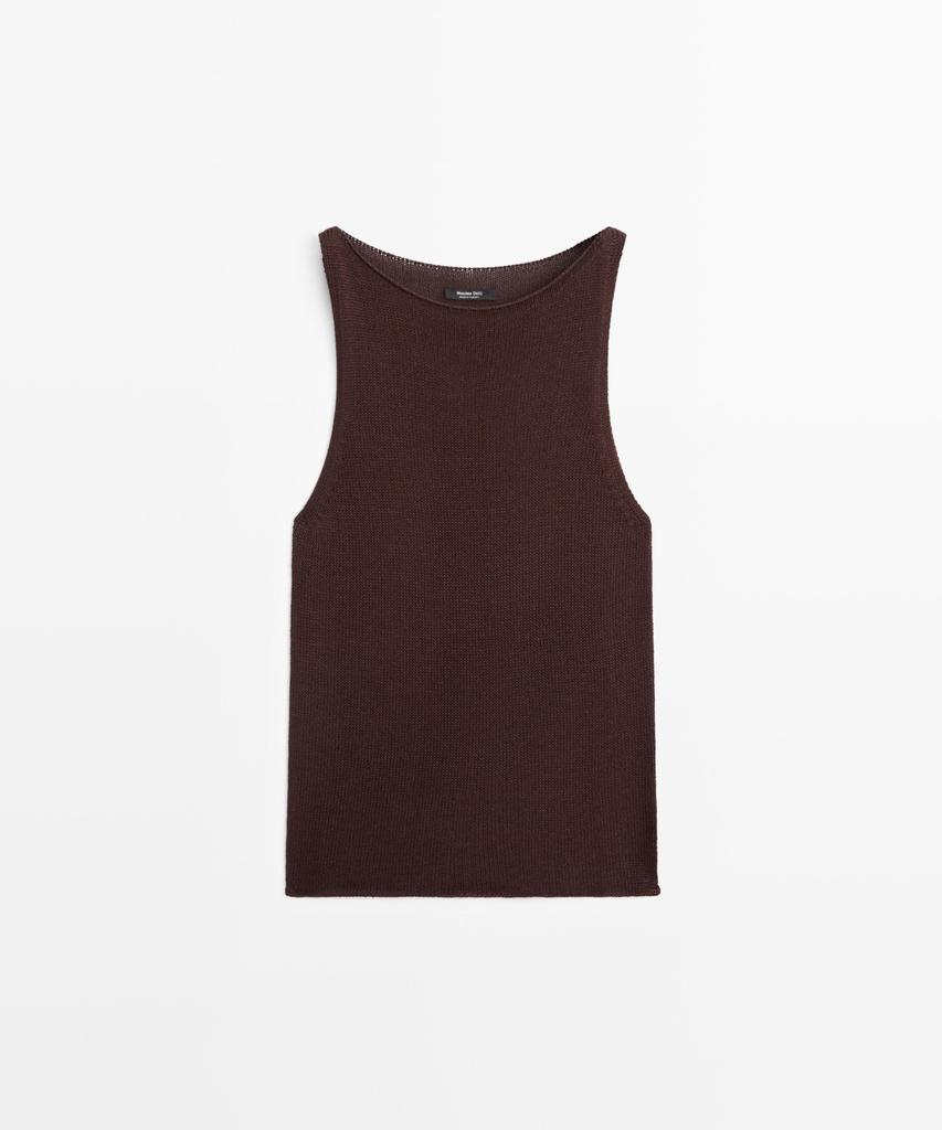 Masimodutti Fine Knit Halterneck Top