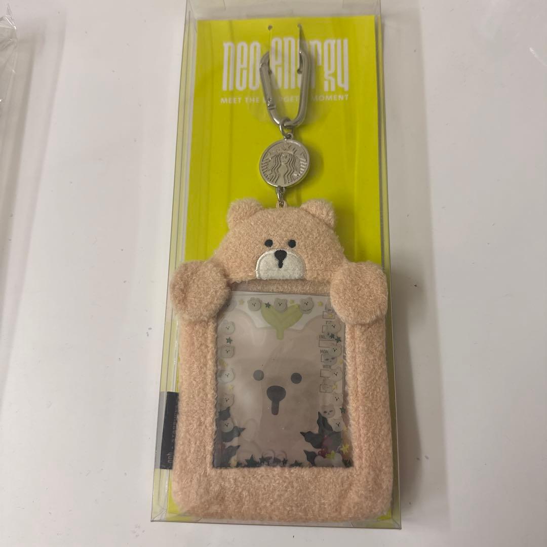 [USED] Bear-shaped ID card holder keychain, Korea exclusive, NCT trading card case