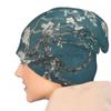 Vincent Van Gogh Painting Beanie Hat Almond Blossoms Warm Bonnet Cap Knit Hat Daily Headwear Vintage Slouchy Beanie Skull Caps