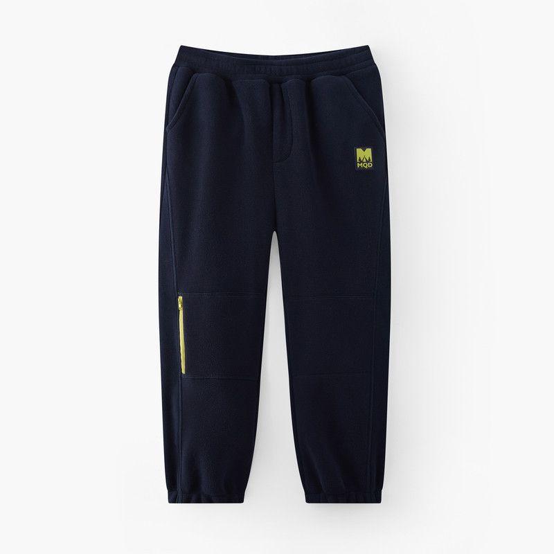 [Vip] Mqd Children s Clothing Fleece-Lined Knit Pants 2025 Winter New Boys  Thickened Fleece Sweatpants Sports Tibetan youth 170