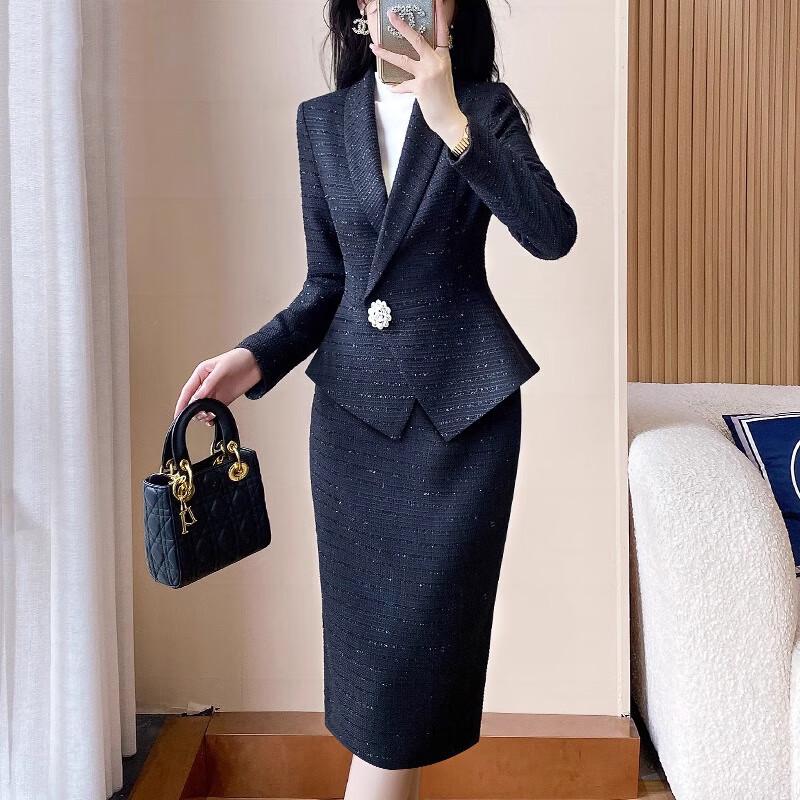 

Женский костюм-двойка с шалевым воротником Teluoman 2XL