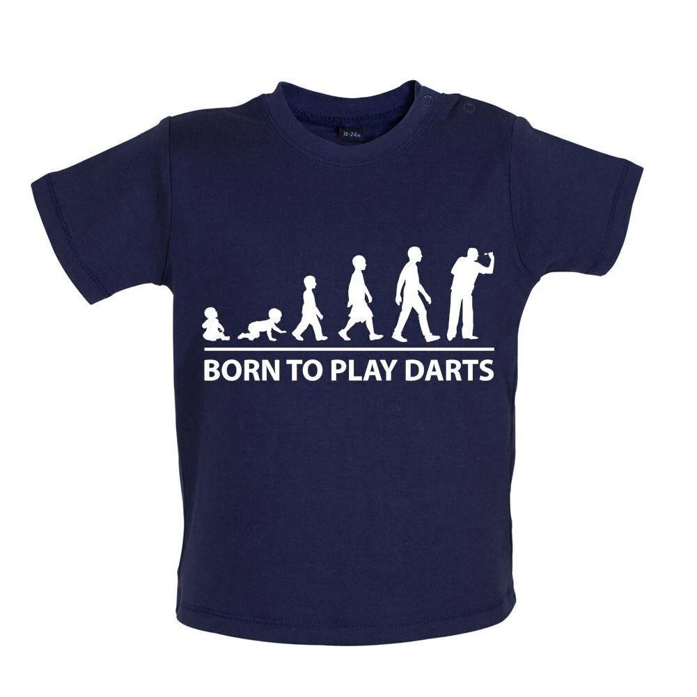 Born To Play Darts - Baby Kids Boys Girls Unisex T-Shirt / Babygrow - Player Board Dart Pub Van Gerwen 150
