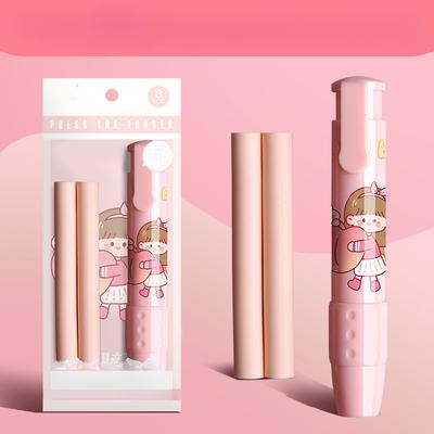Penna per cancellare a pressione a forma di cartone animato carino con gomma per cancellare l'adorabile orso coniglietto dinosauro schizzo gomma per matita per il ritorno a scuola