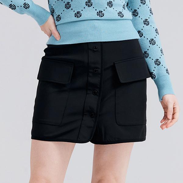 Henry Stuart Women'S Cargo Button Skirt Black