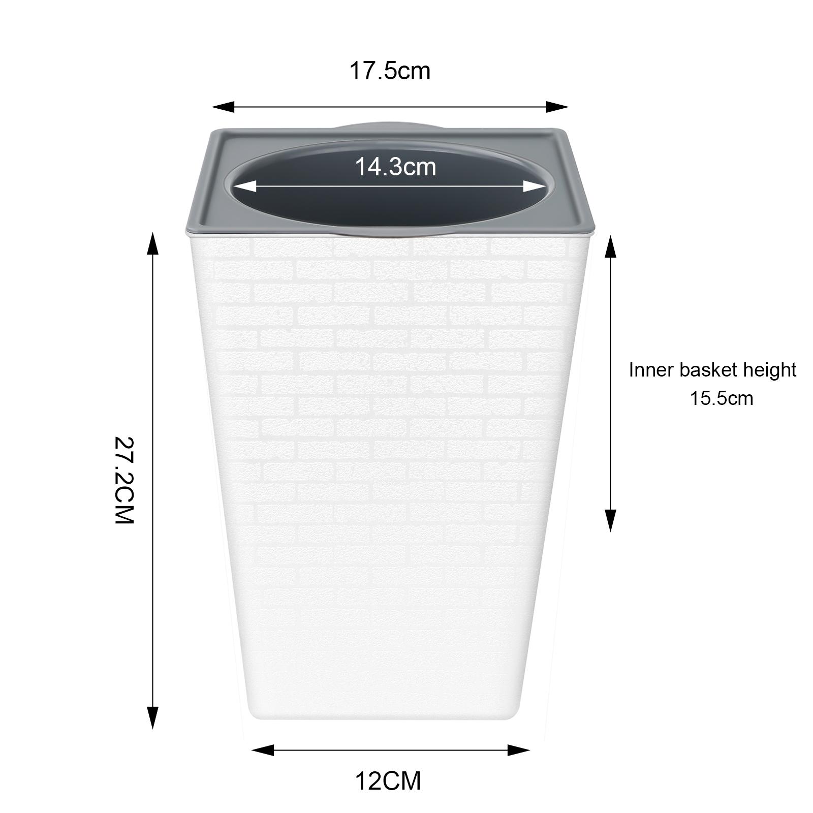 

Цветочный горшок с узором кирпичной кладки, имитация металла, пластиковый цветочный горшок, квадратный и высокий тип для садоводства, горшечные растения, садовые принадлежности As shown