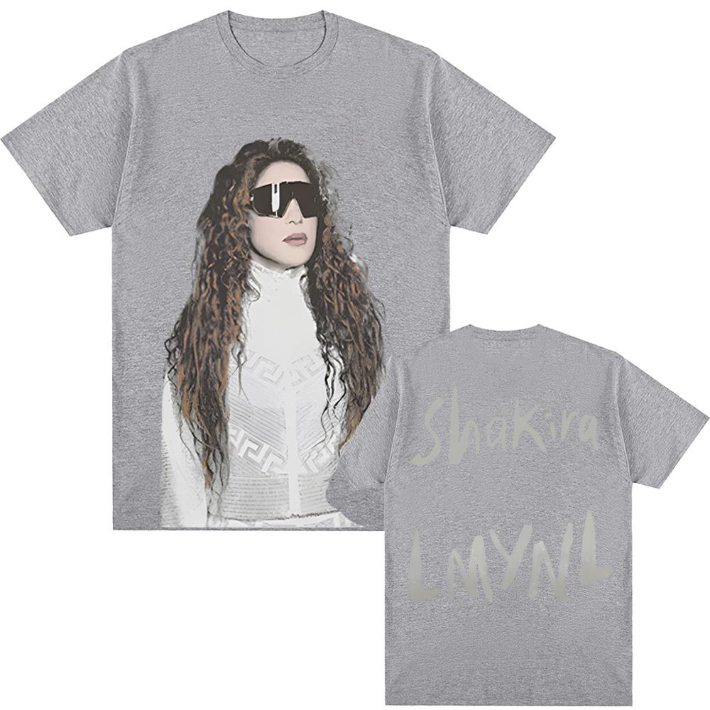 LMYNL Welttournee Sonnenbrillen T-Shirt Shakira 100% Baumwolle Hochwertiges T-Shirt Harajuku Bequemes T-Shirt
