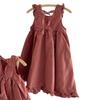 Koreanisches Sommerkleid mit V-Ausschnitt für Babys: Ärmellos, modisch und locker geschnitten