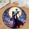 1pc The Nightmare Before Christmas Round Area Rug , Playroom Bedroom Living Room Indoor Decor Rug , Perfect for Leisure Areas , Bedside , Cl