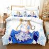 Sword Art Online Bedding Set 3D Anime Print Polyester Quilt Cover Pillowcases Queen Kingfor Kids Gift Anime Duvet Cover Sets