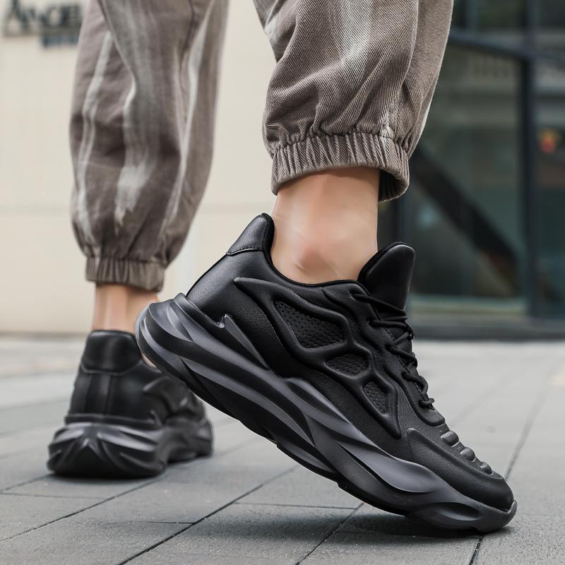 FashionSneakers For Men lace up Trend Casual genuine Leather Shoes outdoor fashion Tenis Luxury Trainer Race Mens Walking Shoes