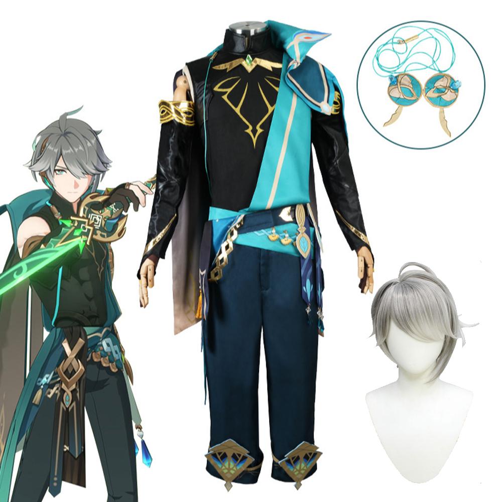 Game Sumeru Al Haitham Cosplay Costume AlHaitham Wig Men's Uniform Halloween Alhaitham Outfits