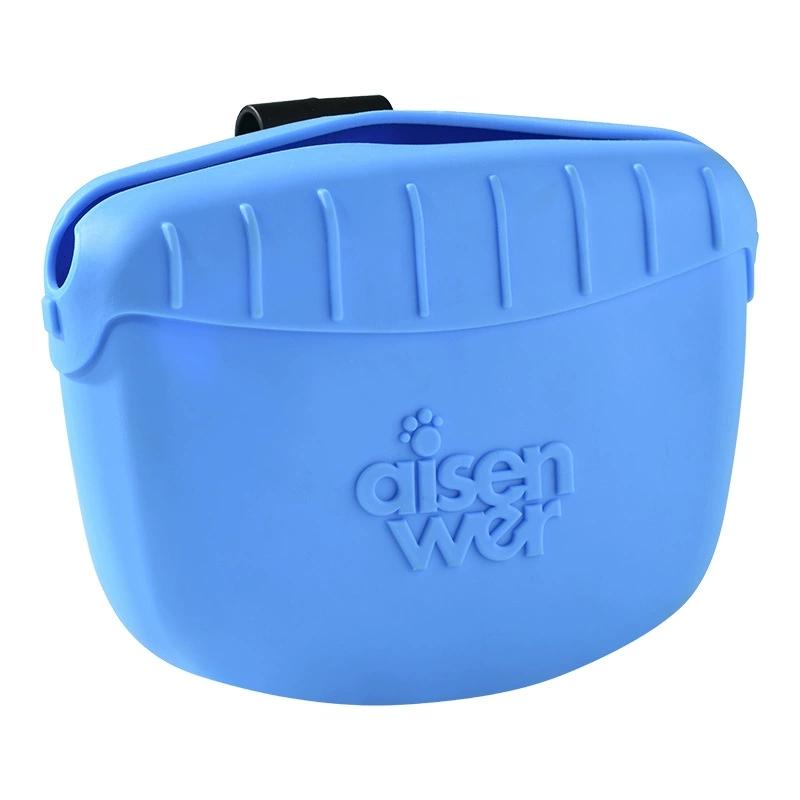 Silicone Dog Treat Pouch with Magnetic Closure, Portable Pet Snack Bag for Training, Walking & Travel